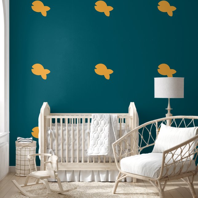 Papier Peint Poisson Poisson Enfants Sarcelle (Enfants)