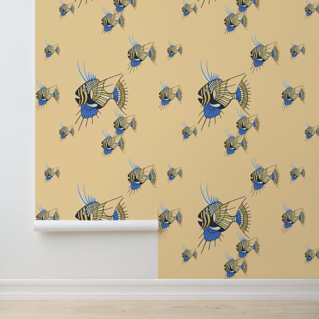 Papier Peint Poissons aquatiques tropicaux (Application)