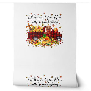 Papier Peint Poodé Citrouille Camion Vintage Thanksgiving Funny