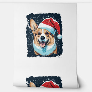 Papier Peint Pop Art Chien Corgi de Noël