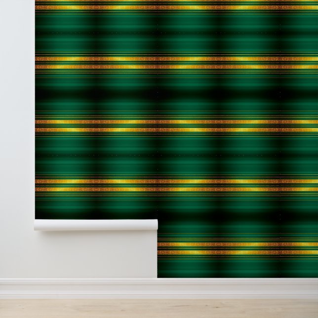 Papier Peint Populaire Green Gold Luxury Linen Texture Collecti (Application)
