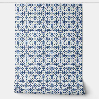 Papier Peint Portugais Azulejo Essence Mini - Bleu et Blanc