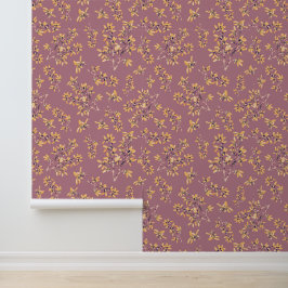Papier Peint Poudre d'or noir rouge