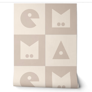 Papier peint pour bébé à quatre lettres nom de béb