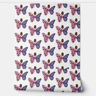 Papier peint pour fille papillon lunaire   Fée flo