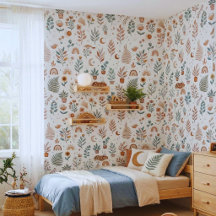 Papier Peint pour Nursery Boho Neutre Arc-en-Ciel