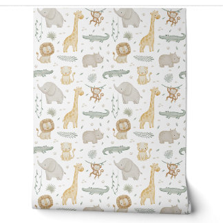 Papier Peint pour Nursery Safari | Papier Peint An