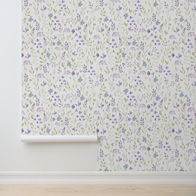 Papier Peint Purple Floral (Application)