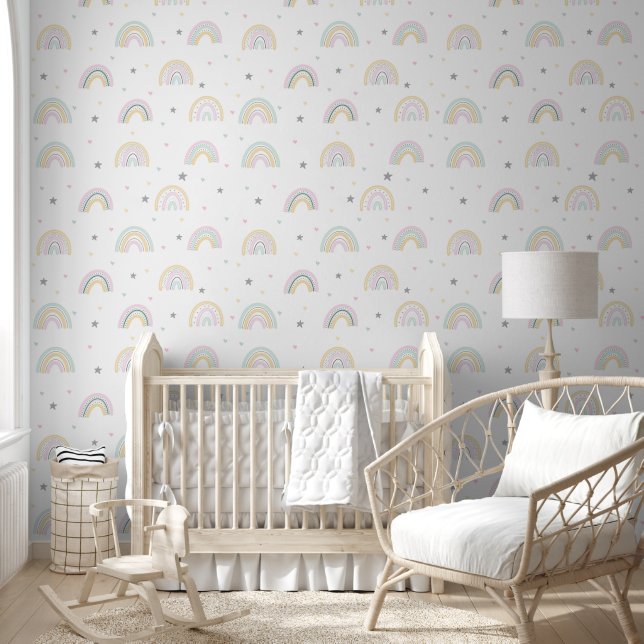 Papier Peint Rainbow Nursery Boho tendance (Enfants)