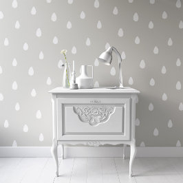 Papier Peint Raindrop Motif Sage Green Wallpaper pour Nursery