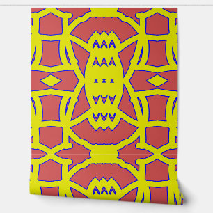 Papier peint "Ratti_Creative_Arts" rouge et jaune 