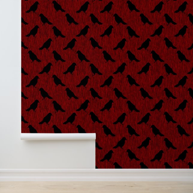 Papier Peint Ravages sur rouge (Application)