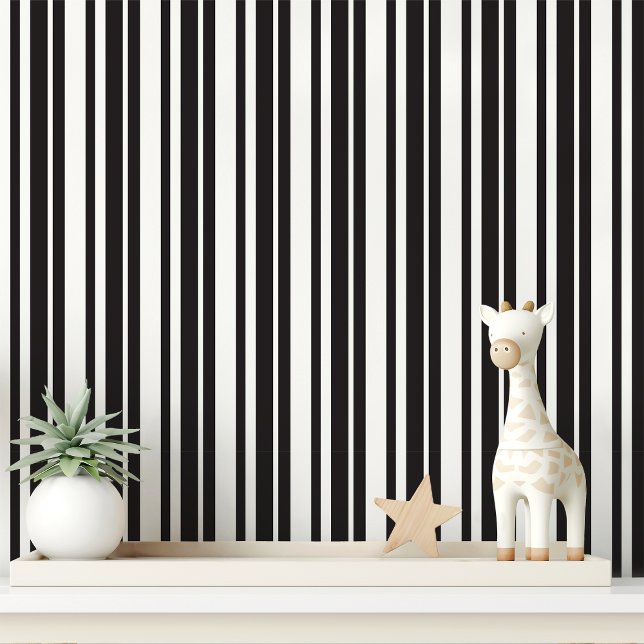 Papier Peint Rayé noir et blanc (Créateur téléchargé)