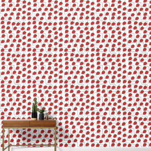 Papier Peint Rayures Chevron Fraise