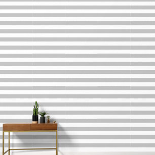 Papier Peint Rayures horizontales larges grises et blanches