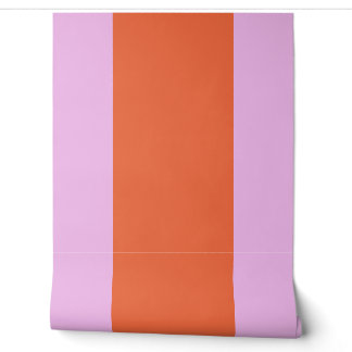Papier Peint Rayures orange et rose