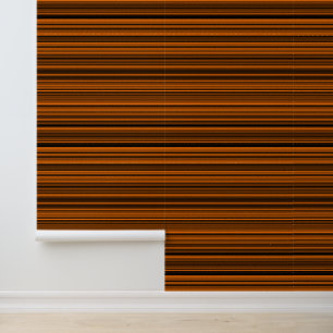 Papier Peint Rayures orange marron noir