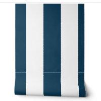 Rayures verticales de 6 pouces bleu marine et blan