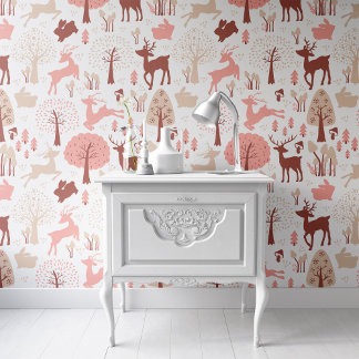 Papier Peint Reindeer Animaux Fond d'écran Motif Peel & Stick