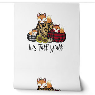 Papier Peint Renard drôle C'est automne Y'all Thanksgiving Anim