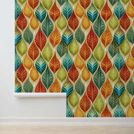 Papier peint Retro Leaf Motif