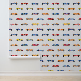 Papier Peint Retro Race Car Peel & Stick