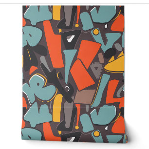 Papier Peint Retro Rendezvous : Abstrait moderne du milieu du s