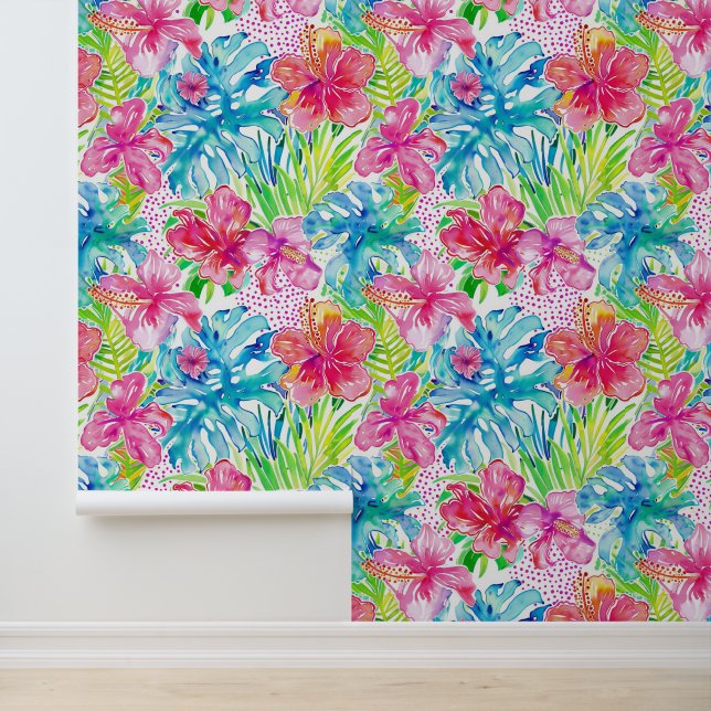 Papier Peint Rêve de fleurs tropicales (Application)