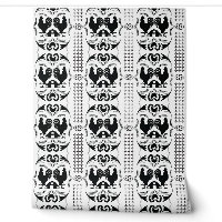 Rooster rustique et Motif de grange — BW