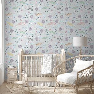 Papier Peint Roquettes colorées en design spatial