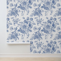 Rose bleu vintage motif floral