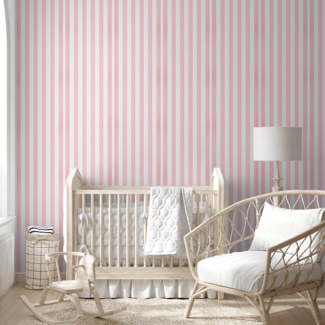 Papier peint rose et blanc (Enfants)