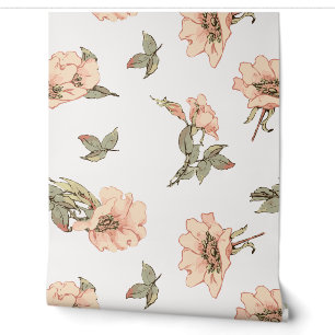 Papier Peint Rose floral Roses Botanique