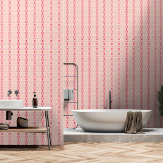 Papier Peint rose géométrique