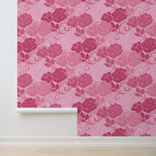 Papier Peint Rose Grand Vintage Victorien Floral Rose Texture