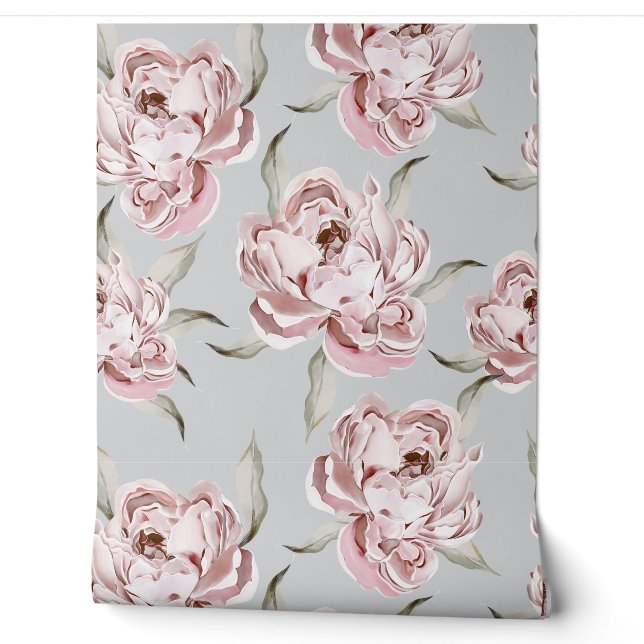 Papier peint rose moderne (Déroulement)