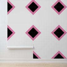 Rose Noir et Blanc Damier Diamant Dramatique
