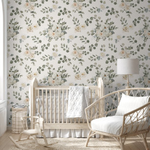 Papier Peint Rose, romantique à fleurs