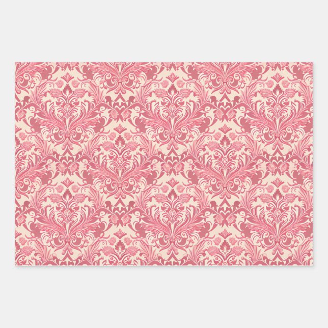 Papier peint rose vintage (Devant)