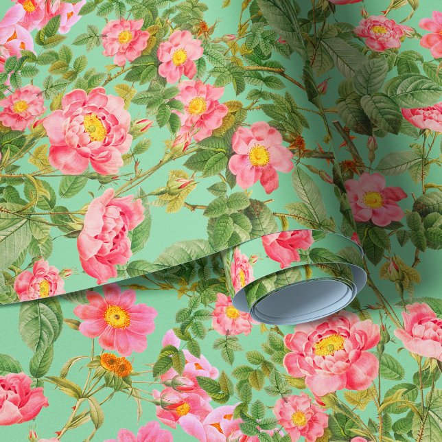 Papier peint Roses roses vintages (Créateur téléchargé)