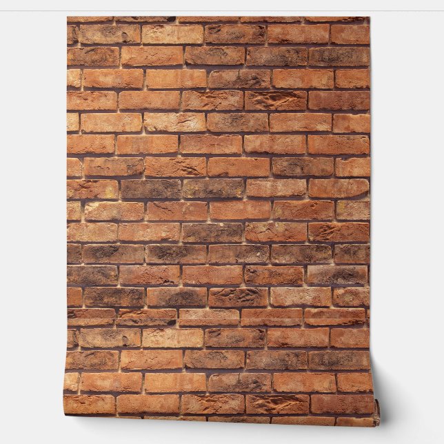 PAPIER PEINT ROUGE BRICKS PEEL AND STICK WALLPAPER (Déroulement)