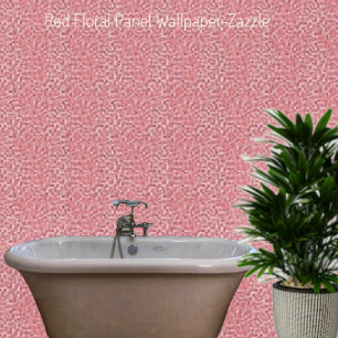 Papier peint Rouge Floral