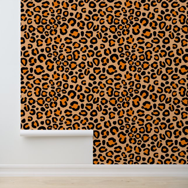 Papier Peint Safari Animal Empreinte de léopard Cool Stylish Ch (Application)