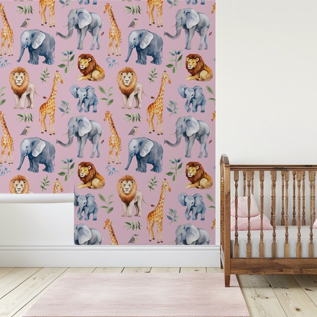 Papier Peint Safari Animaux Nursery Chambre pour enfants (Créateur téléchargé)