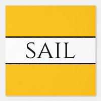 SAIL Fun Bright Jaune Orange Noir Blancs