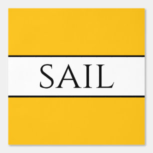 Papier Peint SAIL Fun Bright Jaune Orange Noir Blancs