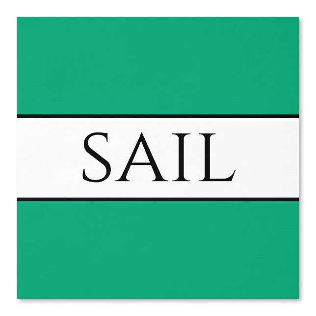 Papier Peint SAIL Nautique Noir Blanc Vert Bleu Bleu (Recto)