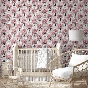 Papier Peint Sakura Rose Cherry Fleur Arbre Design