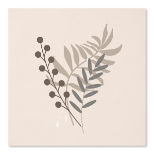 PAPIER PEINT SANS COUTURE BOHO FLORAL TERRRE CUITE