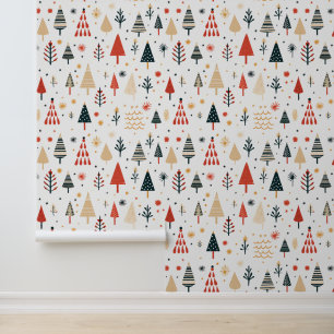 Papier Peint Sapins de Noël suédois scandinaves
